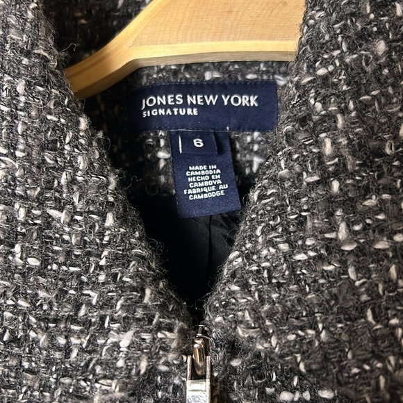 jacket,wool blend,zip, fitted,tweed, preppy clueless,academia,career,great cond - Picture 3 of 15